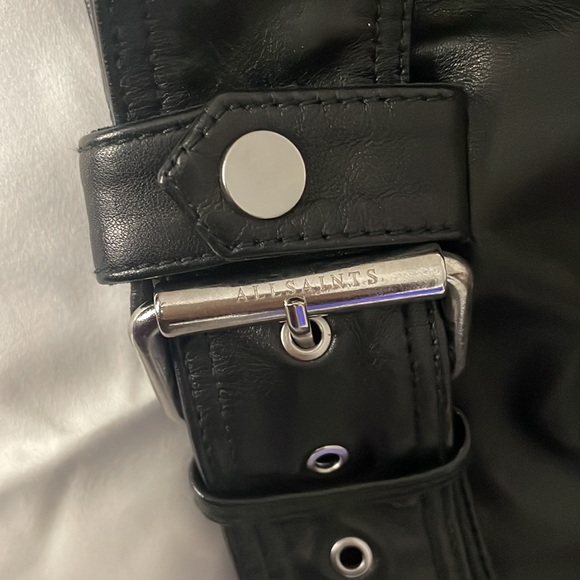 All Saints Luna leather biker jacket extra small - Picture 14 of 14